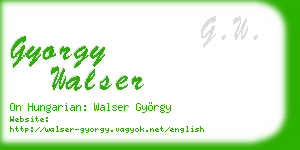 gyorgy walser business card