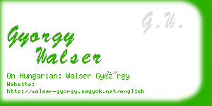 gyorgy walser business card